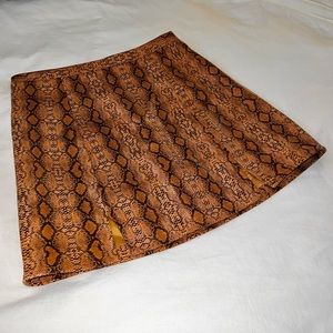 Urban Outfitters Faux Snakeskin Leather Mini Skirt